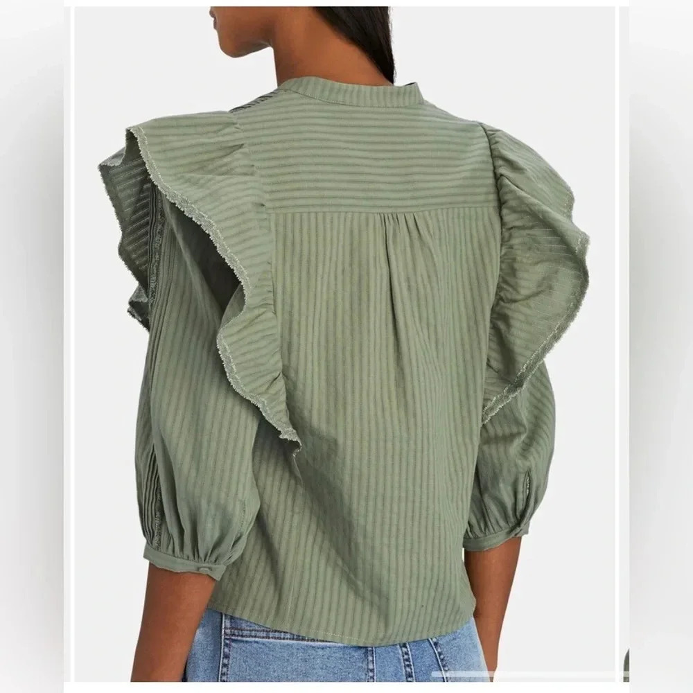 Intermix Eloise Ruffled Button-Down Blouse - image 2